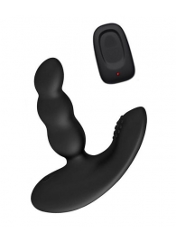 Черный силиконовый стимулятор простаты Levett Nitoc с пультом ДУ - Levett - в Димитровграде купить с доставкой