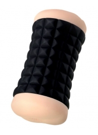 Двухсторонний мастурбатор JOS JANICE в черном цилиндре - JOS - в Димитровграде купить с доставкой