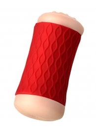 Двухсторонний мастурбатор JOS  NADIN в красном цилиндре - JOS - в Димитровграде купить с доставкой