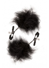 Зажимы для сосков с пухом FEATHERED NIPPLE CLAMPS - Blush Novelties - купить с доставкой в Димитровграде
