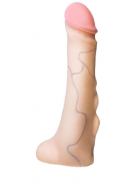 Реалистичная насадка с мошонкой REAL Standard - 18 см. - LOVETOY (А-Полимер) - купить с доставкой в Димитровграде