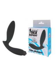 Чёрный вибростимулятор простаты Sex Expert Vibe Pleasure - Sex Expert - в Димитровграде купить с доставкой