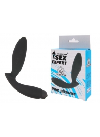 Чёрный вибростимулятор простаты Sex Expert Vibe Pleasure - Sex Expert - в Димитровграде купить с доставкой