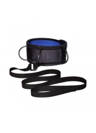 Чёрно-синий неопреновый ошейник с поводком - Sitabella - купить с доставкой в Димитровграде
