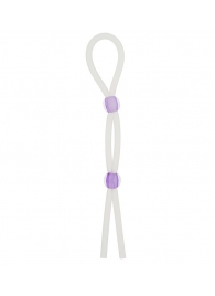 Прозрачное эрекционное кольцо-лассо SILICONE LASSO COCK RING DUAL BEADS - NMC - в Димитровграде купить с доставкой