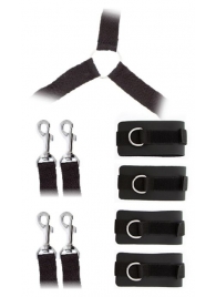 Комплект наручников и поножей LUXURIOUS BED RESTRAINT CUFF SET - Blush Novelties - купить с доставкой в Димитровграде