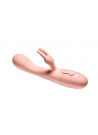 Персиковый вибратор Naya с клиторальным отростком - 18,3 см. - Le Frivole