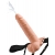 Телесный полый страпон с имитацией эякуляции 7.5  Hollow Squirting Strap-On with Balls Flesh - 21,6 см. - Pipedream - купить с доставкой в Димитровграде
