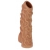 Телесная насадка с венками и открытой головкой Nude Sleeve L - 14 см. - KOKOS - в Димитровграде купить с доставкой