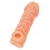 Телесная закрытая насадка с венками Cock Sleeve Size L - 17,6 см. - KOKOS - в Димитровграде купить с доставкой