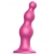 Розовая насадка Strap-On-Me Dildo Plug Beads size L - Strap-on-me - купить с доставкой в Димитровграде