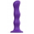Фиолетовая насадка Strap-On-Me Dildo Geisha Balls size XL - Strap-on-me - купить с доставкой в Димитровграде