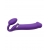 Фиолетовый безремневой вибрострапон Silicone Bendable Strap-On - size XL - Strap-on-me - купить с доставкой в Димитровграде