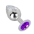 Большой плаг из стали с фиолетовым кристаллом Violet Dream - 9,5 см. - Erotic Fantasy - купить с доставкой в Димитровграде