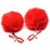 Красные зажимы на соски с помпонами Pom Pom - XR Brands - купить с доставкой в Димитровграде