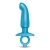 Голубая анальная пробка для массажа простаты Hither Silicone Prostate Plug - 14,3 см. - b-Vibe - в Димитровграде купить с доставкой