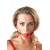 Силиконовый кляп-шар на чёрных ремешках Red Gag silicone - Orion - купить с доставкой в Димитровграде