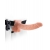 Телесный полый страпон с вибрацией Vibrating Hollow Strap-On with Balls - 24 см. - Pipedream - купить с доставкой в Димитровграде