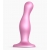 Розовая насадка Strap-On-Me Dildo Plug Curvy size M - Strap-on-me - купить с доставкой в Димитровграде