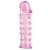 Гелевая розовая насадка на фаллос с шипами - 12 см. - Toyfa Basic - в Димитровграде купить с доставкой