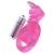 Розовая вибронасадка со стимулятор клитора   Язычок - Toyfa Basic - в Димитровграде купить с доставкой