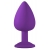 Большая фиолетовая анальная пробка Emotions Cutie Large с голубым кристаллом - 10 см. - Lola Games - купить с доставкой в Димитровграде