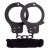Чёрные наручники из листового металла в комплекте с веревкой BONDX METAL CUFFS LOVE ROPE SET - Dream Toys - купить с доставкой в Димитровграде