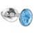 Малая серебристая анальная пробка Diamond Light blue Sparkle Small с голубым кристаллом - 7 см. - Lola Games - купить с доставкой в Димитровграде