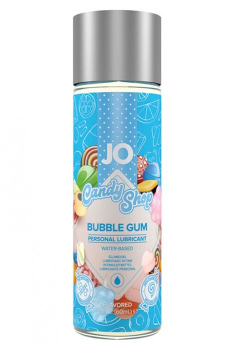 Смазка на водной основе Candy Shop Bubblegum с ароматом жвачки - 60 мл. - System JO - купить с доставкой в Димитровграде