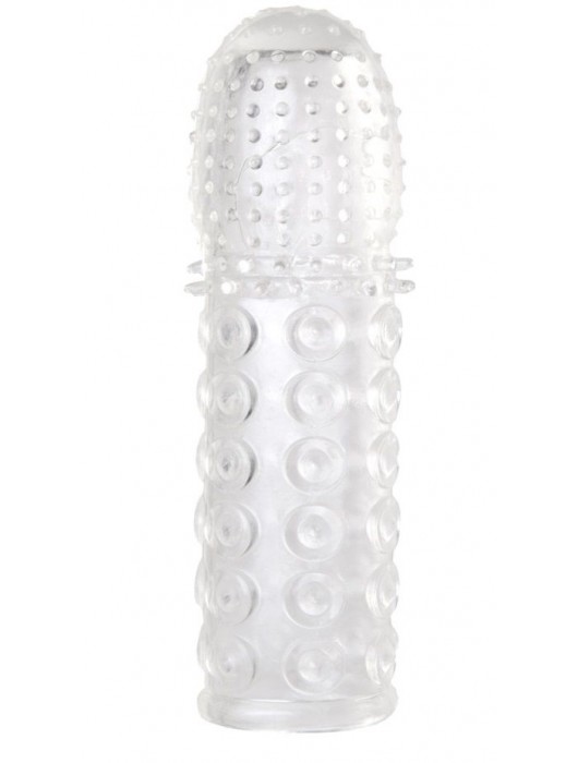 Прозрачная закрытая гелевая насадка - 13,5 см. - Toyfa Basic - в Димитровграде купить с доставкой