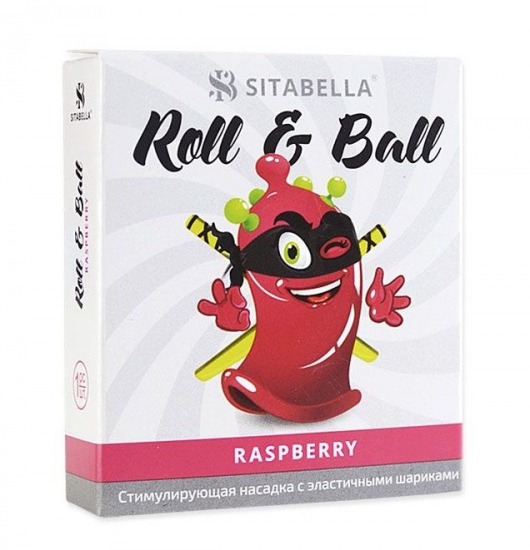 Стимулирующий презерватив-насадка Roll   Ball Raspberry - Sitabella - купить с доставкой в Димитровграде