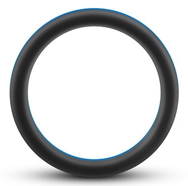 Черно-синее эрекционное кольцо Silicone Go Pro Cock Ring - Blush Novelties - в Димитровграде купить с доставкой
