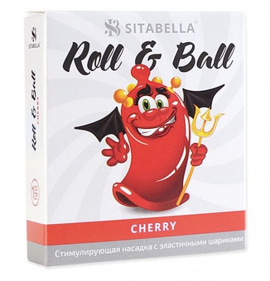 Стимулирующий презерватив-насадка Roll   Ball Cherry - Sitabella - купить с доставкой в Димитровграде
