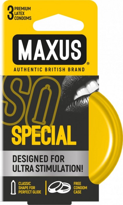 Презервативы с точками и рёбрами в железном кейсе MAXUS Special - 3 шт. - Maxus - купить с доставкой в Димитровграде