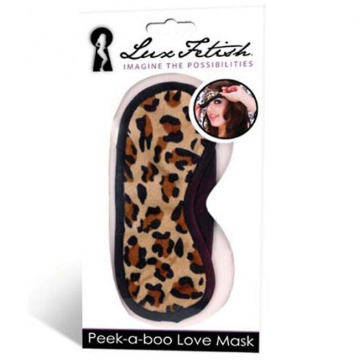 Леопардовая маска на глаза Peek-a-Boo - Lux Fetish - купить с доставкой в Димитровграде
