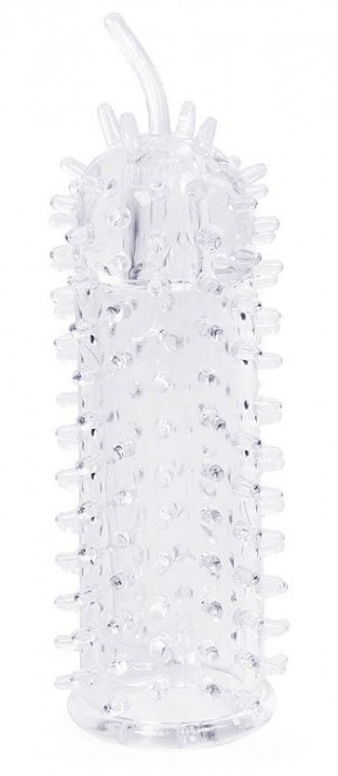 Закрытая рельефная насадка Crystal sleeve с усиками - 12 см. - Erowoman-Eroman - в Димитровграде купить с доставкой