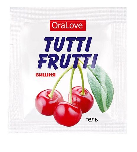Пробник гель-смазки Tutti-frutti с вишнёвым вкусом - 4 гр. - Биоритм - купить с доставкой в Димитровграде