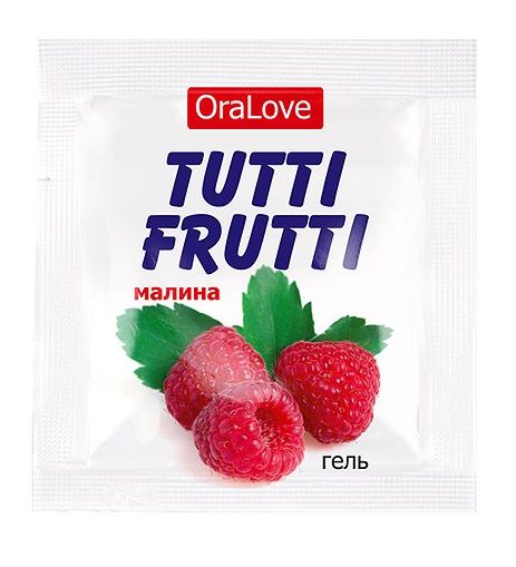 Пробник гель-смазки Tutti-frutti с малиновым вкусом - 4 гр. - Биоритм - купить с доставкой в Димитровграде
