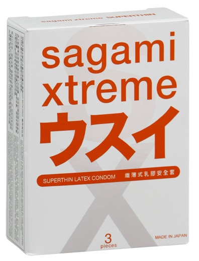 Ультратонкие презервативы Sagami Xtreme SUPERTHIN - 3 шт. - Sagami - купить с доставкой в Димитровграде