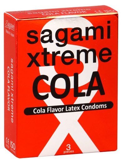 Ароматизированные презервативы Sagami Xtreme COLA - 3 шт. - Sagami - купить с доставкой в Димитровграде