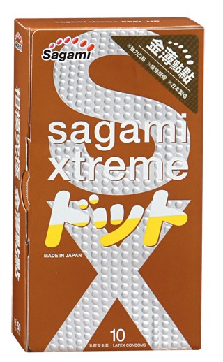 Презервативы Sagami Xtreme FEEL UP с точечной текстурой и линиями прилегания - 10 шт. - Sagami - купить с доставкой в Димитровграде