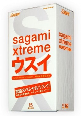 Ультратонкие презервативы Sagami Xtreme SUPERTHIN - 15 шт. - Sagami - купить с доставкой в Димитровграде