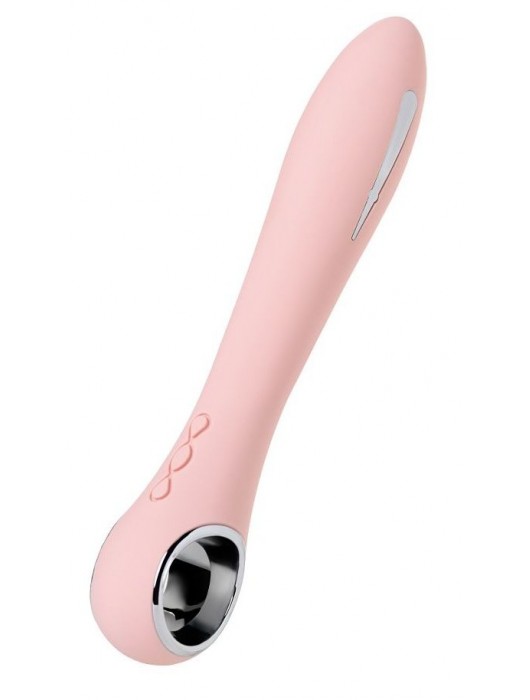 Розовый силиконовый вибратор с электростимуляцией GALVANI VIBE - 21 см. - ToyFa - купить с доставкой в Димитровграде