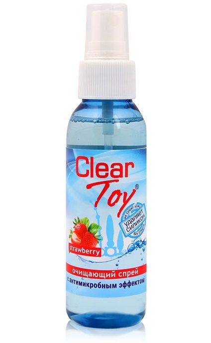 Очищающий спрей для игрушек CLEAR TOY Strawberry - 100 мл. - Биоритм - купить с доставкой в Димитровграде