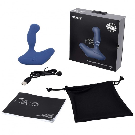 Синий вибромассажер простаты NEXUS REVO 2.0 с вращающейся головкой - Nexus Range - в Димитровграде купить с доставкой