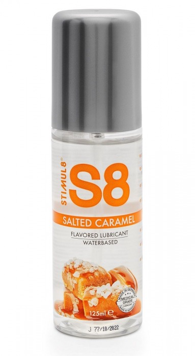 Смазка на водной основе S8 Flavored Lube со вкусом соленой карамели - 125 мл. - Stimul8 - купить с доставкой в Димитровграде