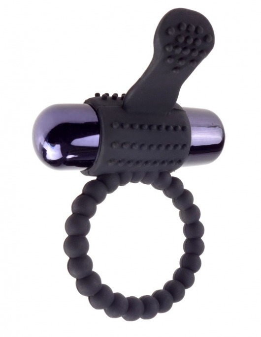 Черное эрекционное виброкольцо Vibrating Silicone Super Ring - Pipedream - в Димитровграде купить с доставкой