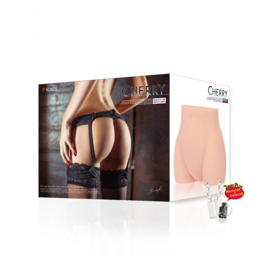 Мастурбатор-полуторс Cherry с вибрацией и двумя любовными тоннелями - KOKOS - в Димитровграде купить с доставкой