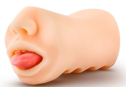 Телесный мастурбатор-ротик с язычком Oral Anne - Blush Novelties - в Димитровграде купить с доставкой