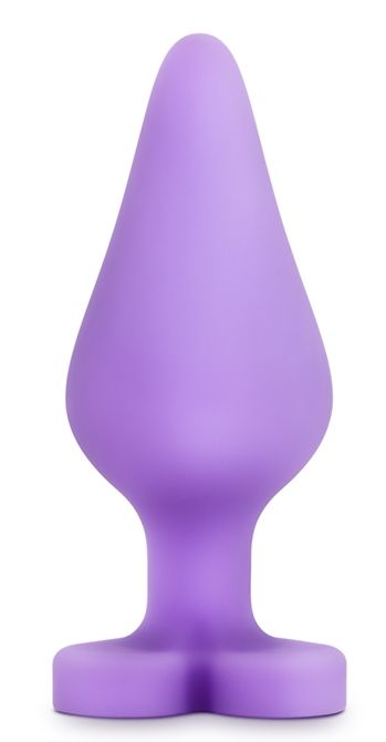 Фиолетовая анальная пробка Naughty Candy Heart Do Me Now - 8,9 см. - Blush Novelties - купить с доставкой в Димитровграде